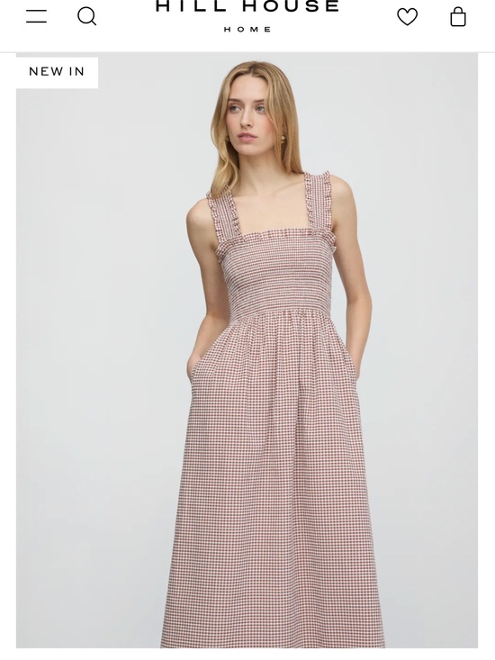 Hill House Dresses & Skirts - Hill House Ashlyn Nap Dress in Cognac Gingham Smocked Midi Dress small